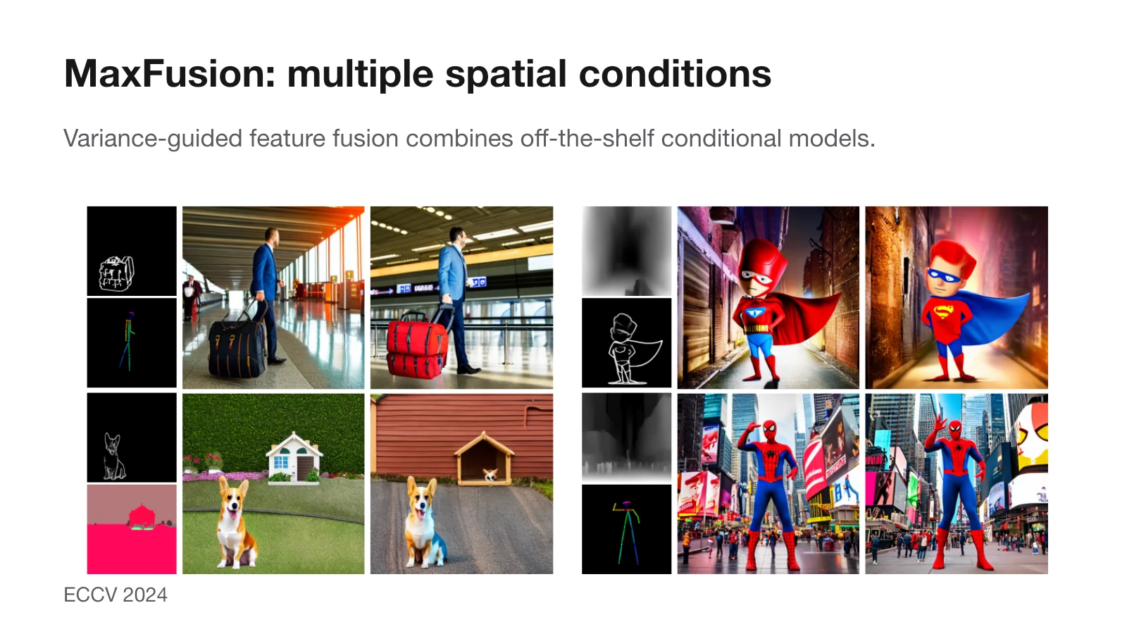 MaxFusion combines multiple spatial conditions in text-to-image generation